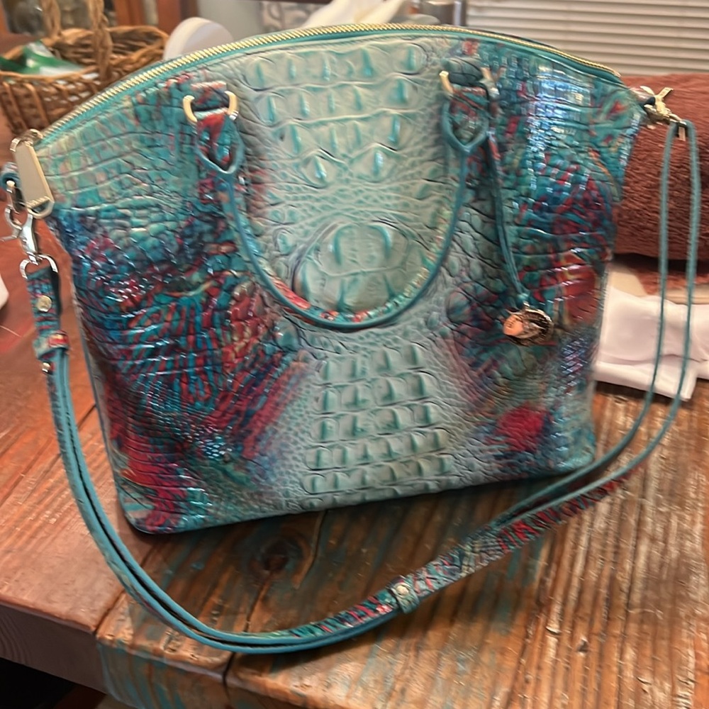 Brahmin large duxbury satchel dream ombre Melbourne with wallet - Picture 3 of 15